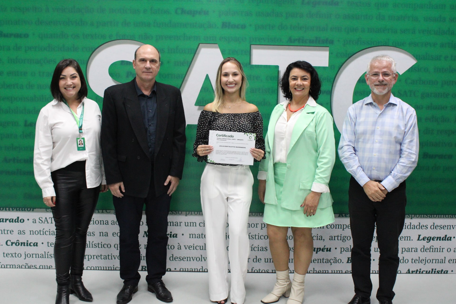 Curso de pós-graduação em Engenharia de Segurança do Trabalho da UniSatc tem sua primeira formada